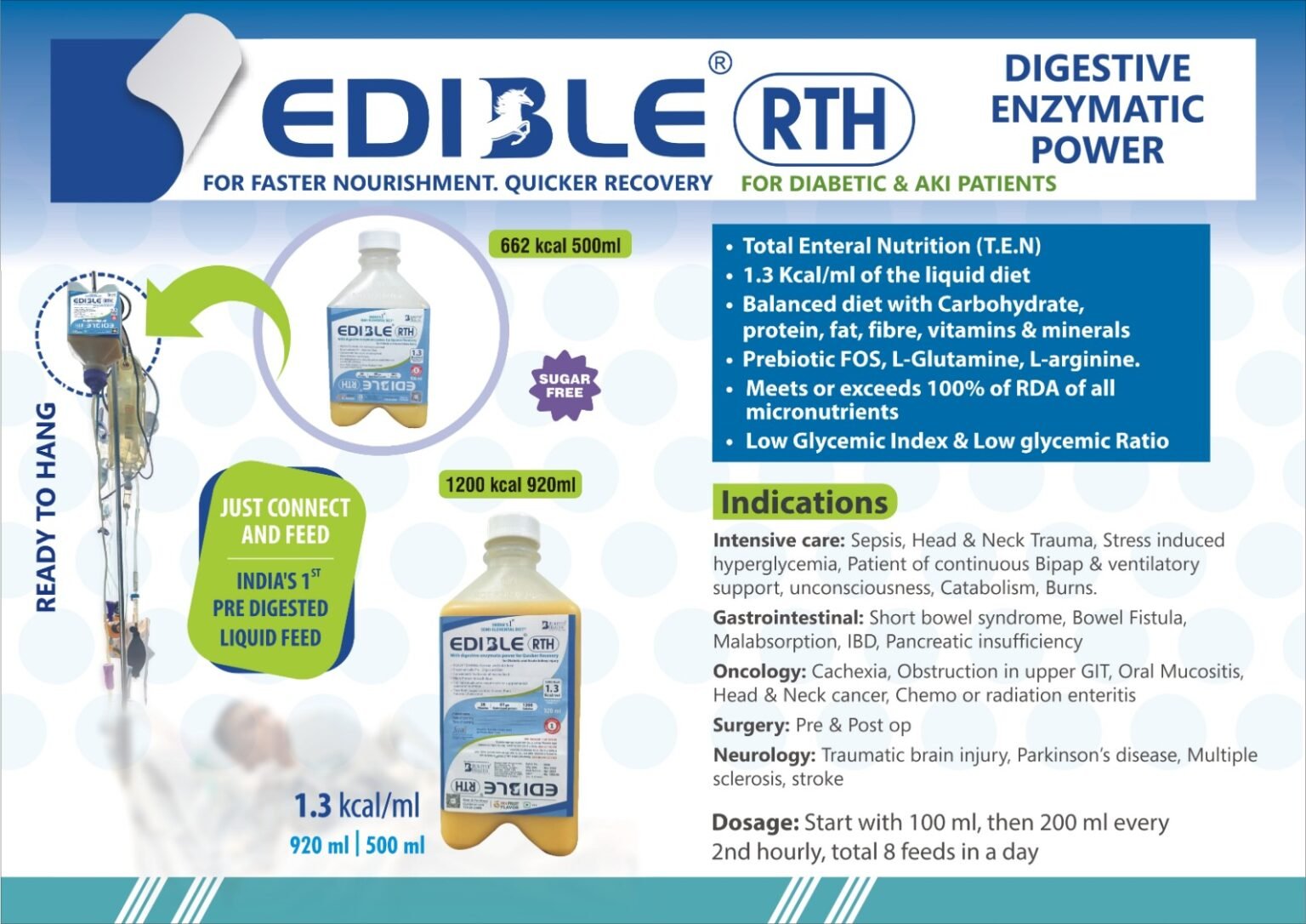 Rt Fed Powder RTFeed ® RTH 500 ml, (Pack of 10 Bottles) - Burette