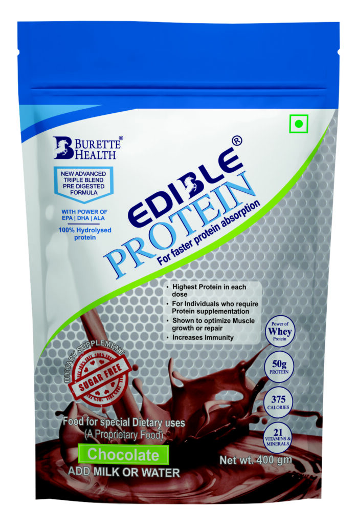 Edible® Protein 400 gm, Best and safe in Diabetic patients, Buy 4 get 5